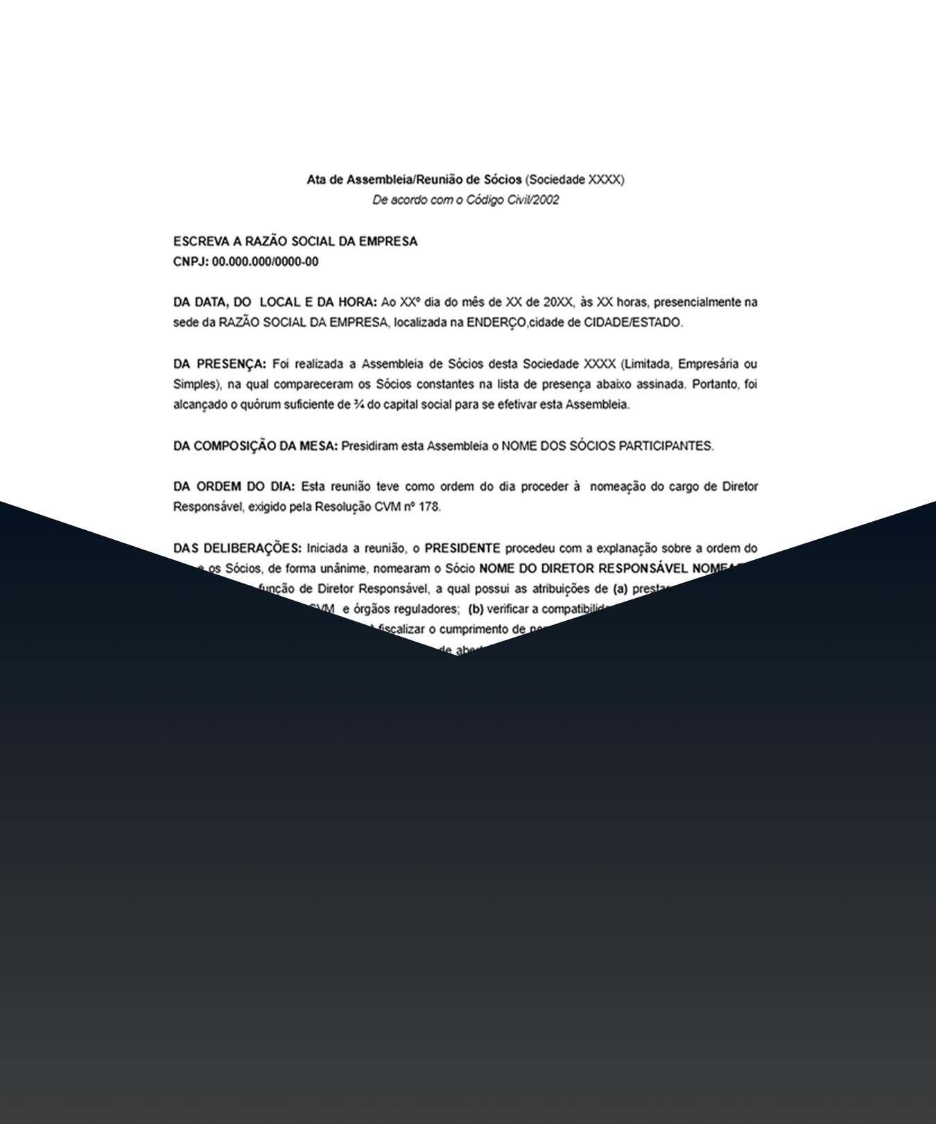 Modelo de Ata de Nomeação do Diretor Responsável